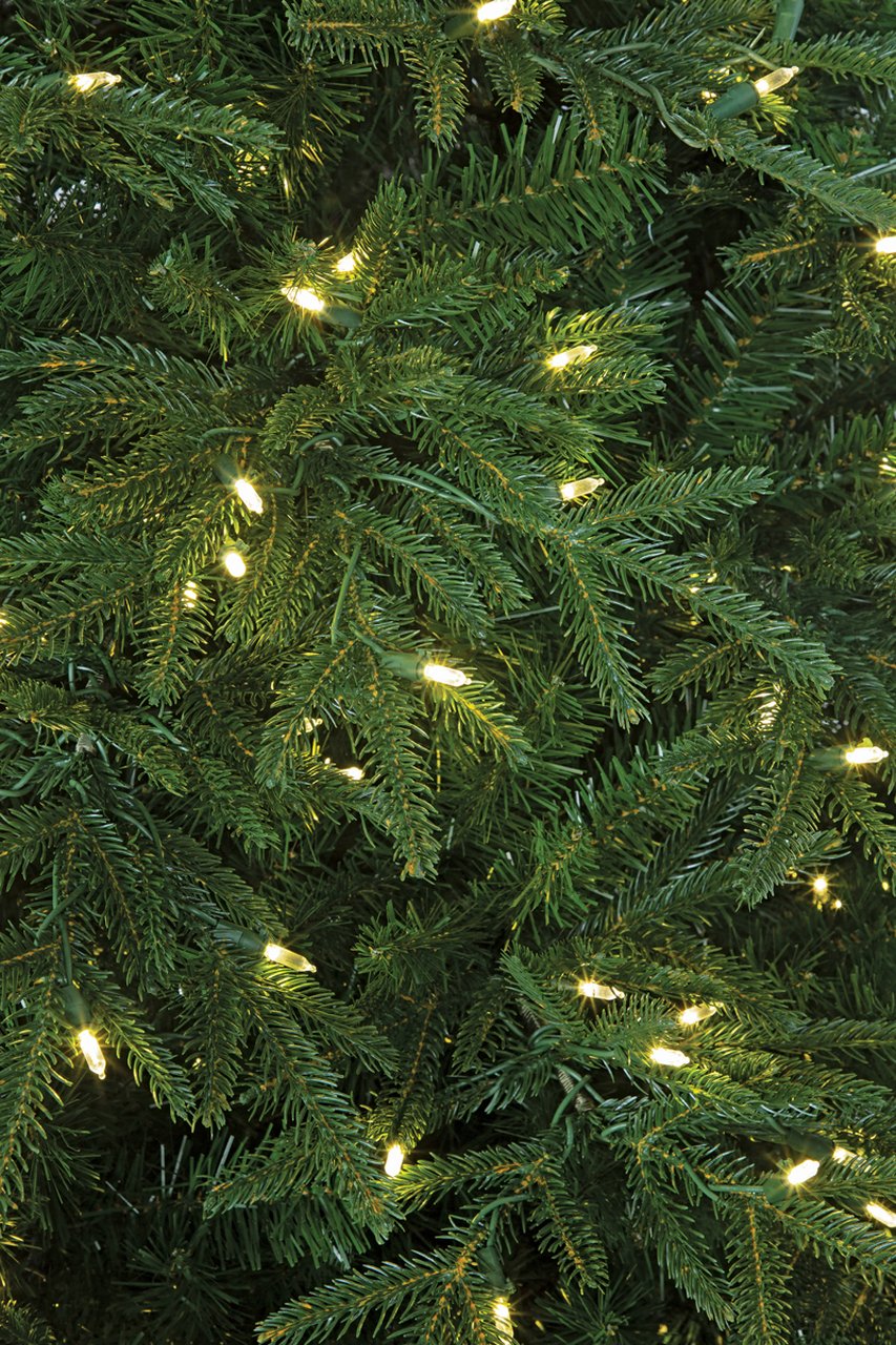 9'Hx64"W PE Fluff-Free Cordova Fir Artificial Christmas Tree, LED Pre-Lit -Green - Image 2