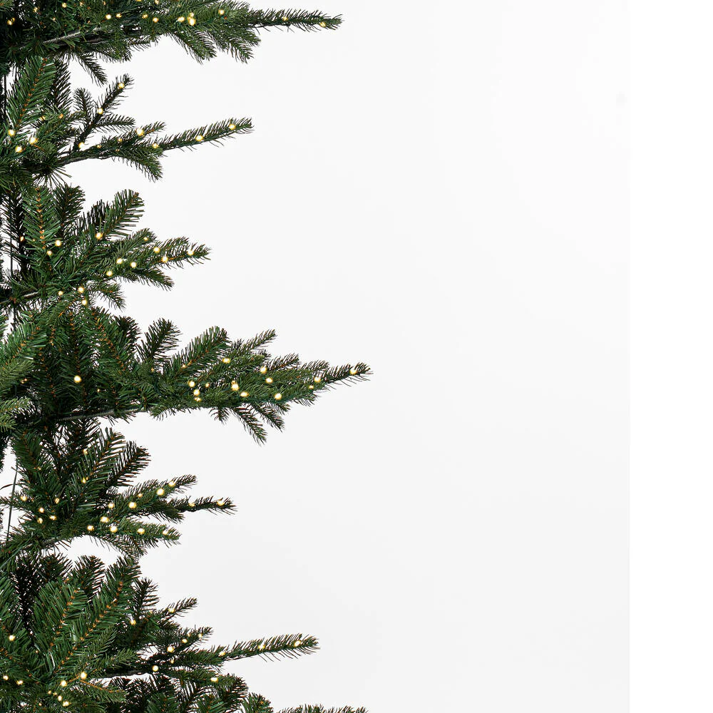 9'Hx65"W PE Yukon Artificial Christmas Tree, LED Pre-Lit -Green - Image 3