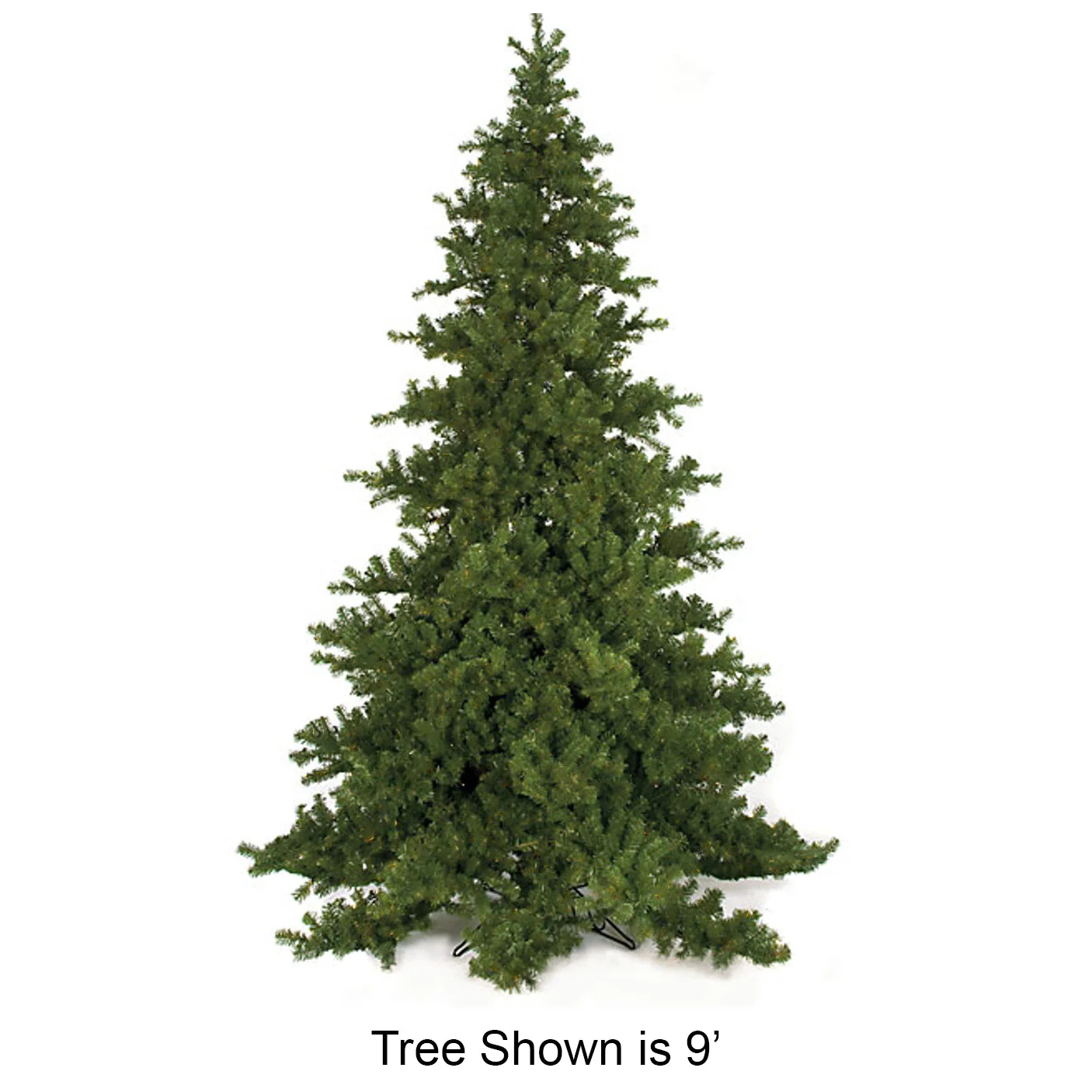 9'Hx76"W Fluff-Free Nikko Fir Artificial Christmas Tree, Unlit -Green