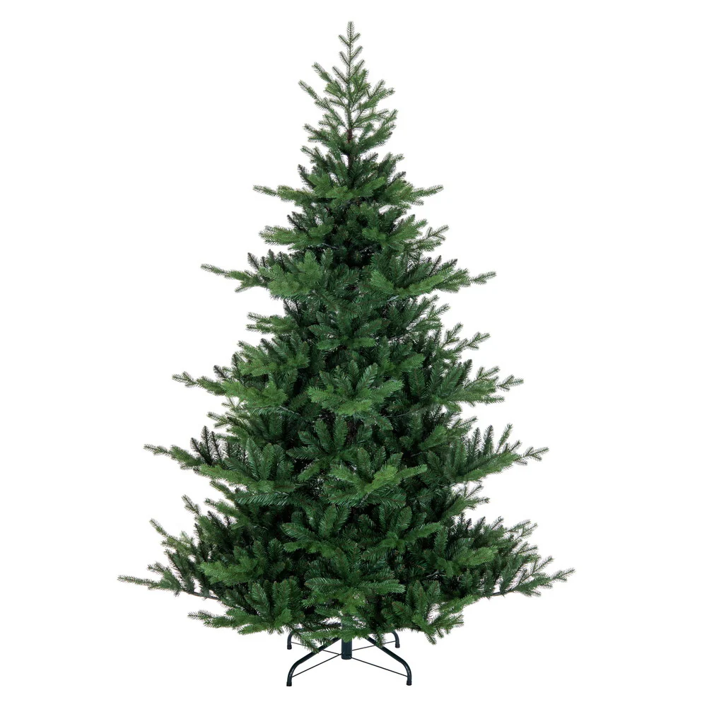 9'Hx79"W PE Norwegian Spruce Artificial Christmas Tree, Unlit -Green