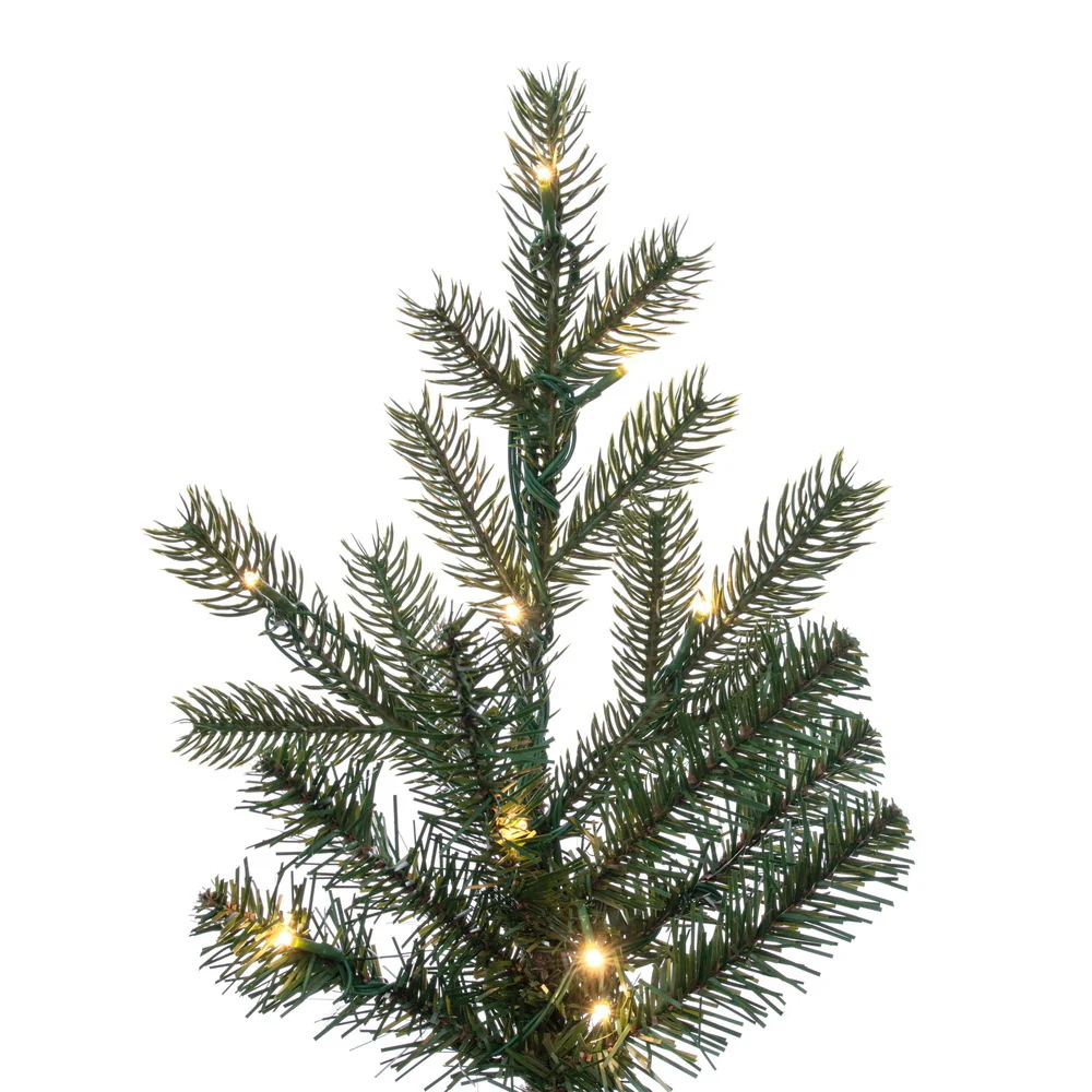 9'Hx81"W PE Sherwood Fir Artificial Christmas Tree, Micro LED Pre-Lit (Multi-Mode) -Green - Image 2