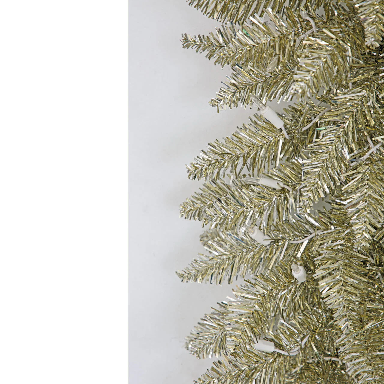 9'Lx11"W Tinsel Sparkling Artificial Garland, LED Pre-Lit -Champagned (Pack of 2) - Image 3