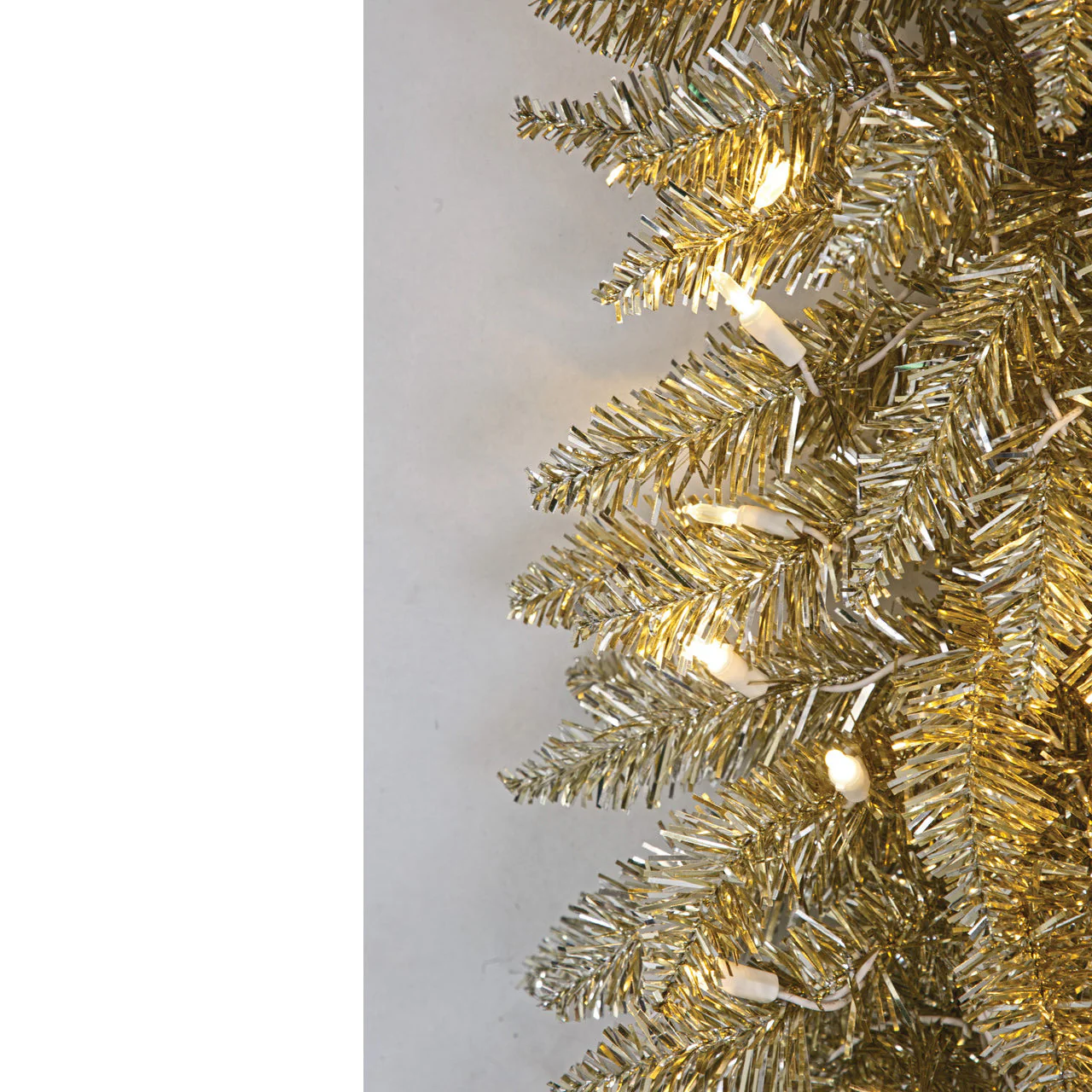 9'Lx11"W Tinsel Sparkling Artificial Garland, LED Pre-Lit -Champagned (Pack of 2) - Image 4