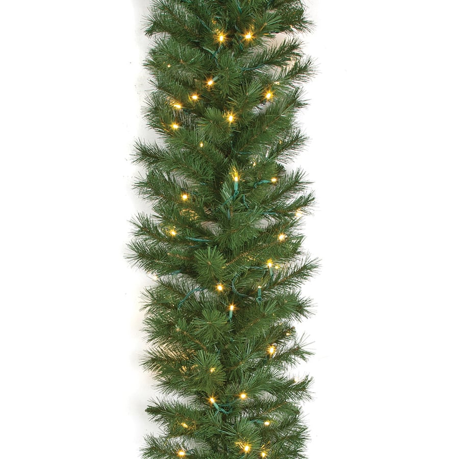 9'Lx16"W Westford Pine Artificial Garland, LED Pre-Lit -Green (Pack of 2)